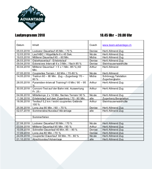 Laufprogramm